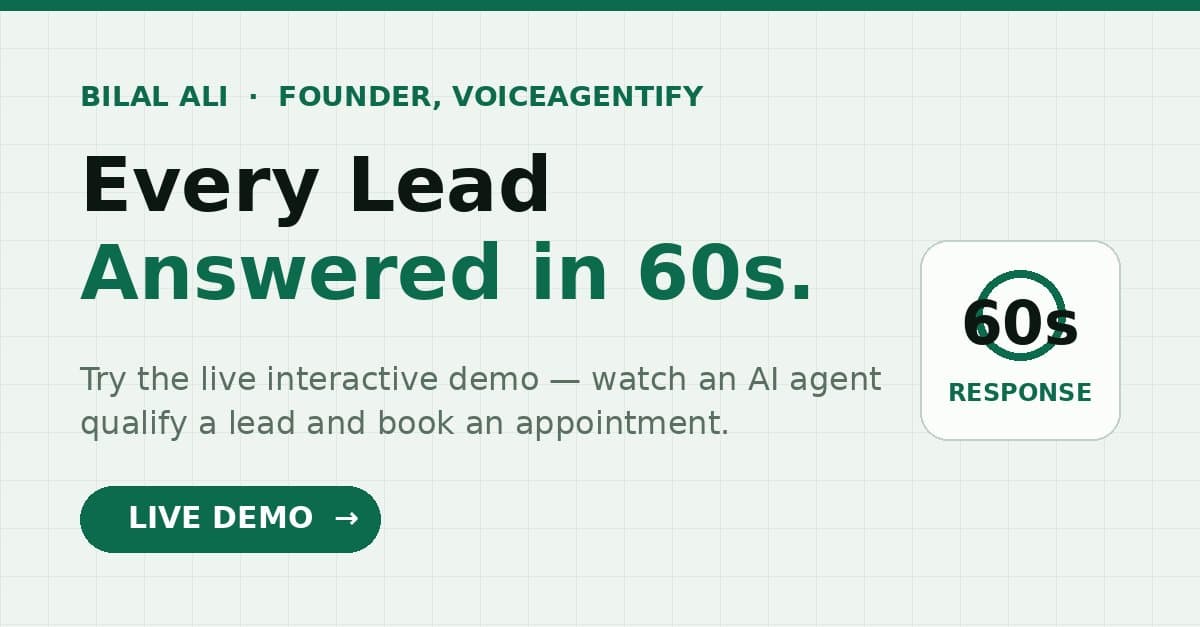 60-Second AI Lead Response Demo — interactive demo by Mr. Bilal Ali